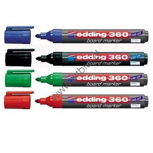 Marker suchościeralny Edding 360 z okrągłą końcówką, gr.linii 1,5-3mm