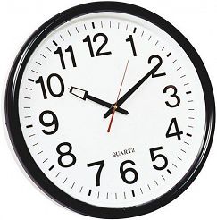 Zegar ścienny Q-Connect "Wels", 35cm, czarny