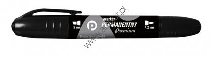 Marker permanentny Tetis KM502 Premium dwustronny, gr.linii 4,2-5mm