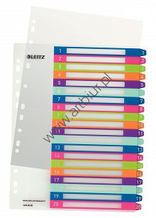 Przekładki plastikowe do nadruku tekstu na kartę 1-20 Leitz WOW