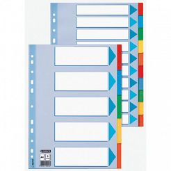 Przekładki do segregatora A4 1-5 kart Esselte kartonowe kolorowe z kartą opisową