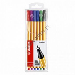 Flamastry Stabilo Pen 68, 6 kolorów, gr.linii 1mm