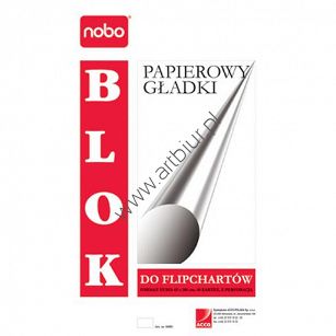 Blok Flipchart 40 kartek gładki NOBO, 65x100cm