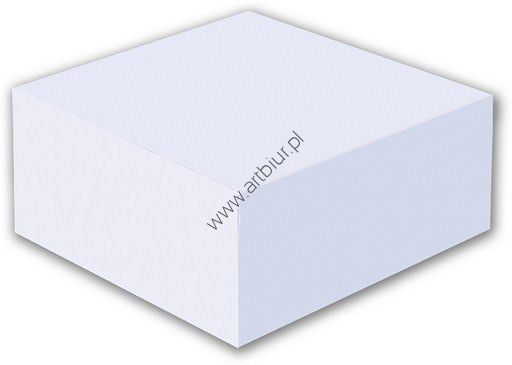Kostka papierowa 85x85mm, 40mm, biała nieklejona