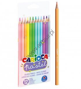 Kredki ołówkowe pastelowe CARIOCA 12 kolorów