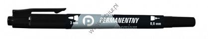 Marker permanentny Tetis KM501 Premium dwustronny, gr.linii 0,8-3mm