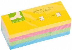 Karteczki samoprzylepne 38x51mm Q-Connect, 12 bloczków, 4 kolory
