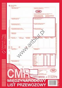 Druk 800-3 CMR międzynarodowy list przewozowy A4 Michalczyk i Prokop