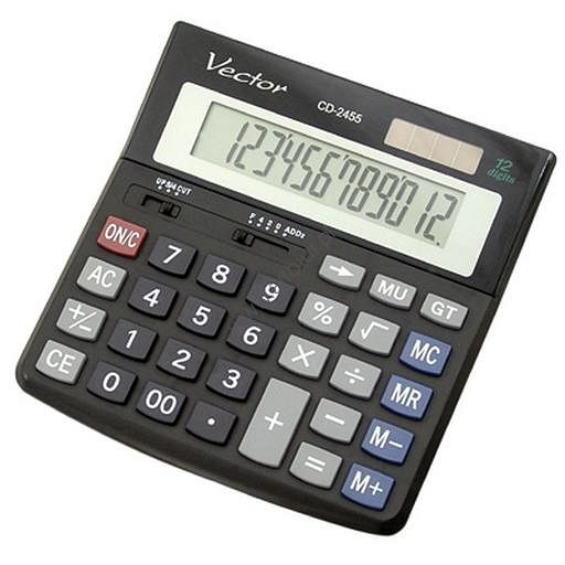 Kalkulator Vector CD-2455, biurkowy