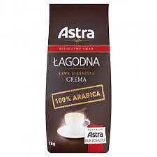 Kawa Astra Łagodna 100% Arabica Crema ziarno 1 kg