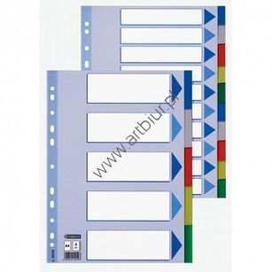 Przekładki do segregatora A4 10 kart PP Esselte plastikowe kolorowe
