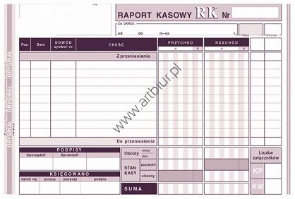 Druk 411-3 Raport Kasowy A5 Michalczyk i Prokop
