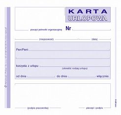 Druk 507-6 Karta Urlopowa 2/3 A6 Michalczyk i Prokop