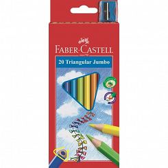 Kredki Junior Grip trójkątne 20 kolorów FABER-CASTELL