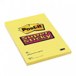 Karteczki samoprzylepne 102x152mm 3M Post-it 660-S Super Sticky, żółty 75 kartek