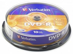 Dysk DVD-R Verbatim 700MB Matt Silver 16x Cake