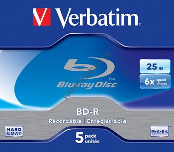 Dysk BD-R VERBATIM Blu-Ray 25GB jewel case 6x Scratchguard Plus 43715