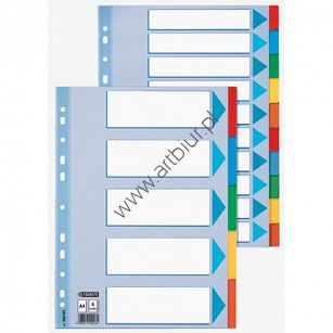 Przekładki do segregatora A4 1-5 kart Esselte kartonowe kolorowe z kartą opisową