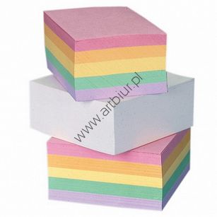 Kostka papierowa kolorowa klejona 90x65x35mm Dotts