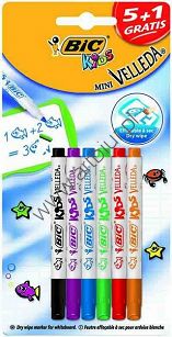 Markery Mini BIC Kids Velleda 6 kolorów