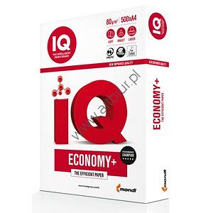 Papier ksero  A4 80g IQ Economy Plus - 300ryz  - białość POLLUX
