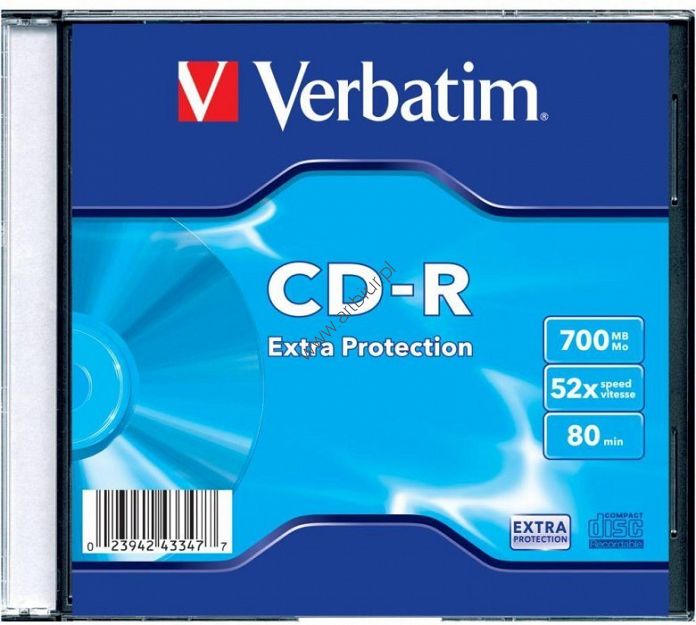 Dysk CD-R Verbatim 700MB Extra Protection 52 Slim 43557