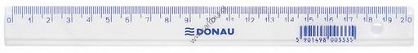 Linijka plastikowa Donau 20cm, przezroczysta