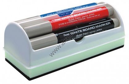 Marker suchościeralny Pentel MW85 4szt. z gąbką, gr.linii 1,9mm