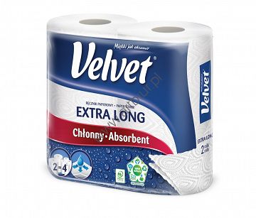 Ręcznik Velvet Extra Long 2 warstwowy 2 rolki