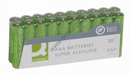 Baterie super-alkaliczne Q-Connect AAA LR03 1,5V 20szt.