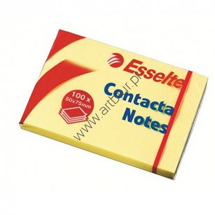 Karteczki samoprzylepne Esselte 50x75mm, żółte 100 kartek