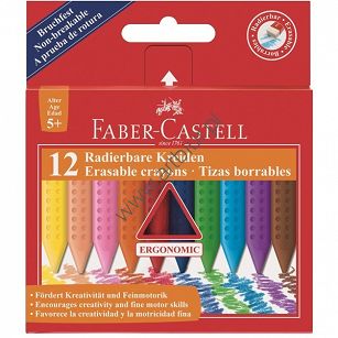 Kredki świecowe Grip trójkątne Faber-Castell 12 kolorów