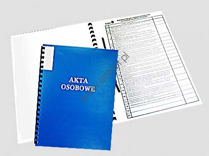 Teczka do akt osobowych Warta z bindą zewnętrzną zadrukowana 