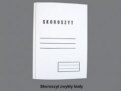 Skoroszyt kartonowy A4 biały 350g ARO