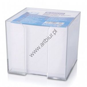 Kostka papierowa 83x83mm, 75mm Donau, biała nieklejona w pudełku plastikowym