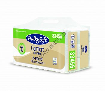 Ekologiczny ręcznik papierowy składany biały typu z BulkySoft 2-warstwowy