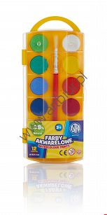 Farby akwarelowe 12 kolorów Astra - fi 23,5mm