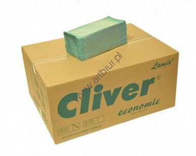 Ręcznik papierowy składany zielony Cliver ZZ 20x200 listków