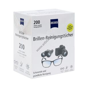 Chusteczki do czyszczenia okularów i wyświetlaczy ZEISS, 200 szt. białe