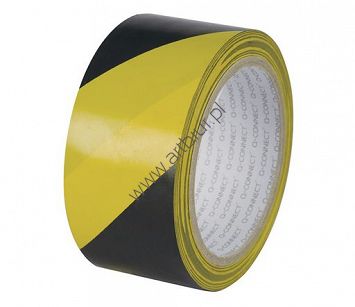 Taśma ostrzegawcza Q-Connect 48mm x 20m, czarno-żółta