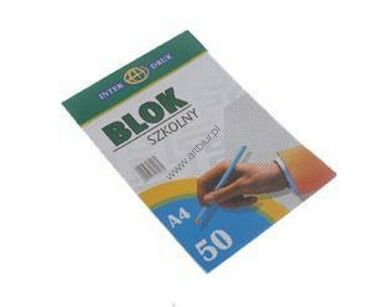 Blok biurowy A4 50 kartek w kratkę Interdruk