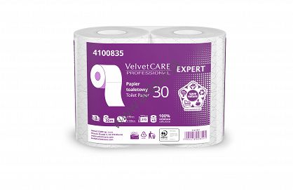 Papier toaletowy Velvet Professional Expert 3-warstwowy 100% celuloza biały 4 rolki
