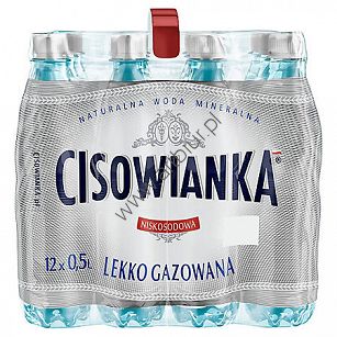 Woda Cisowianka lekko gazowana 0,5 litra 