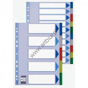 Przekładki do segregatora A4 5 kart PP Esselte plastikowe kolorowe