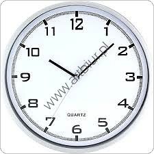 Zegar ścienny plastikowy z białą tarczą 25,5cm MPM